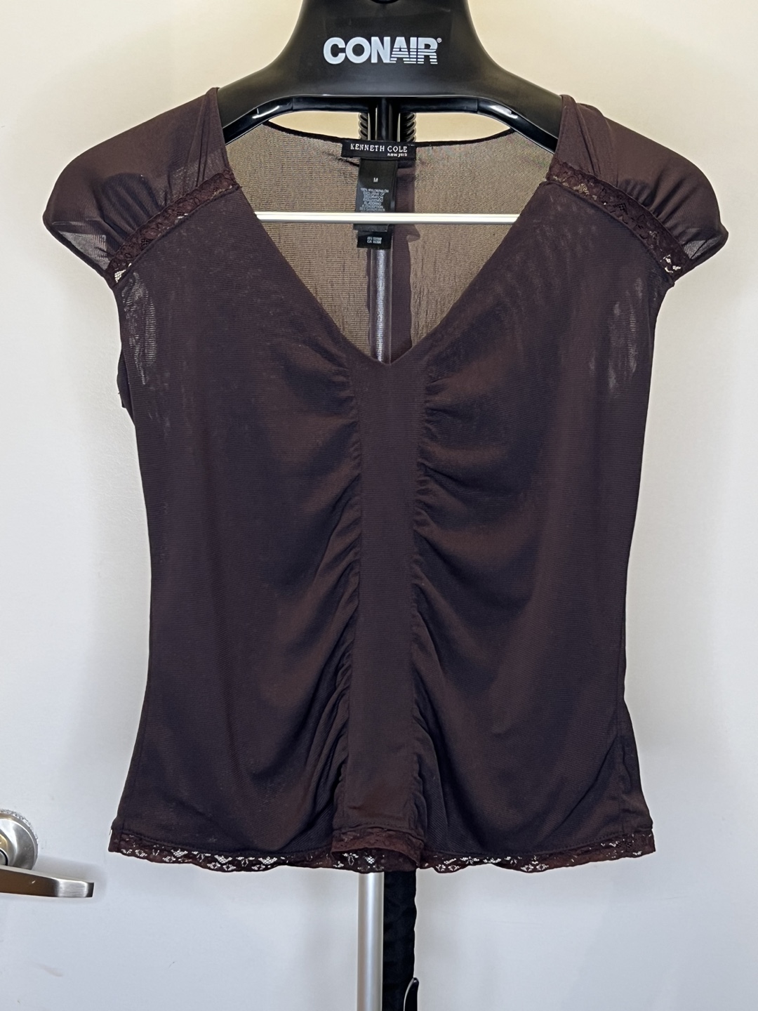 Kenneth Cole New York Brown V-Neck Top