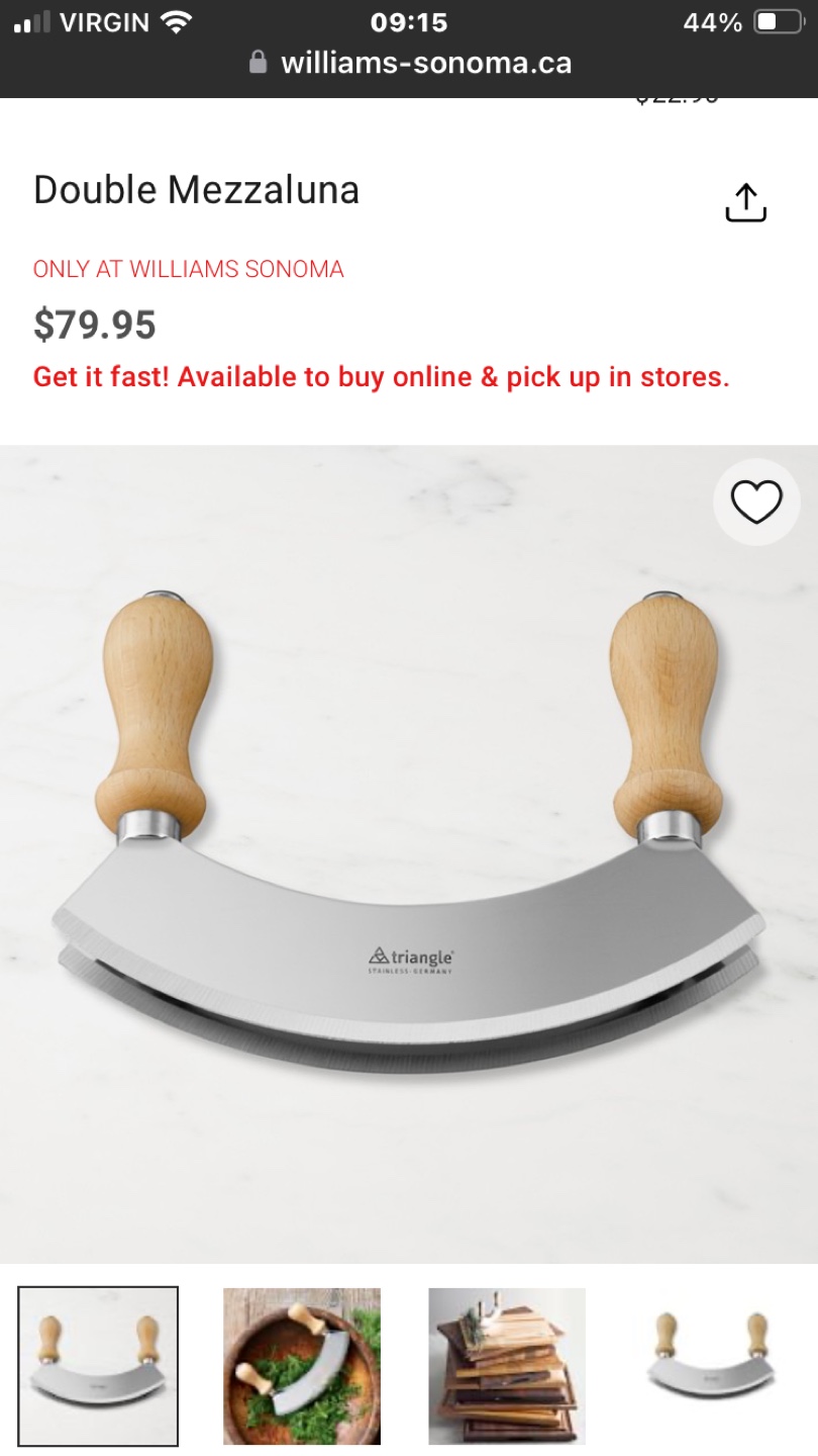 Double Mezzaluna Chopper by Triangle