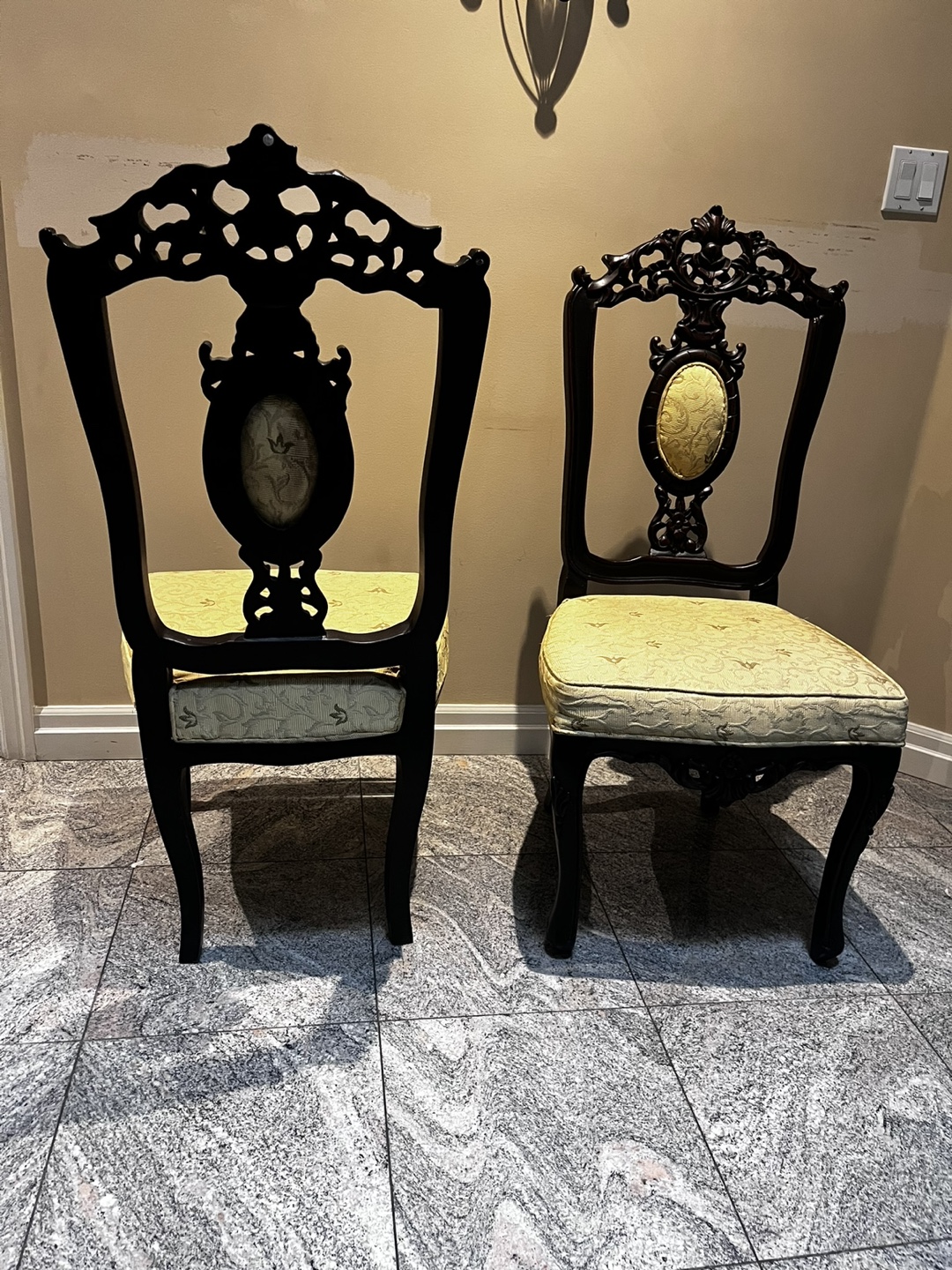 Set of 2 Ornate Antique Dining Chairs - photo 2