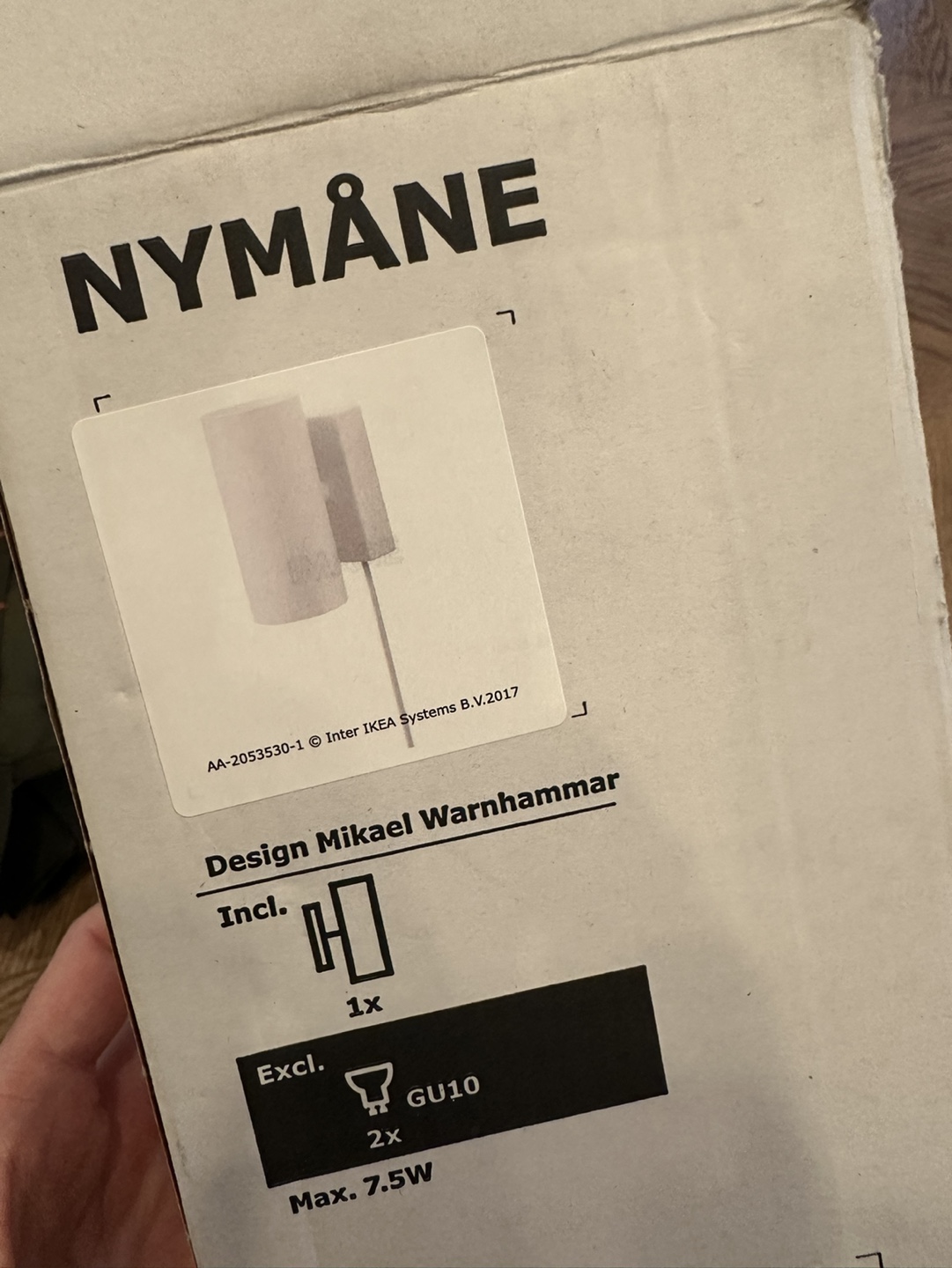IKEA NYMÅNE Wall Lamp - new in box - photo 4