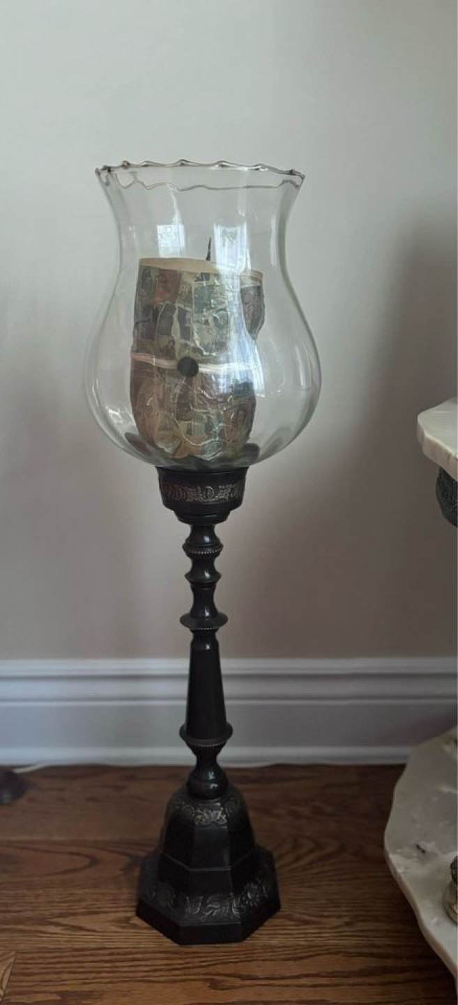 Tall Black Candle Holder