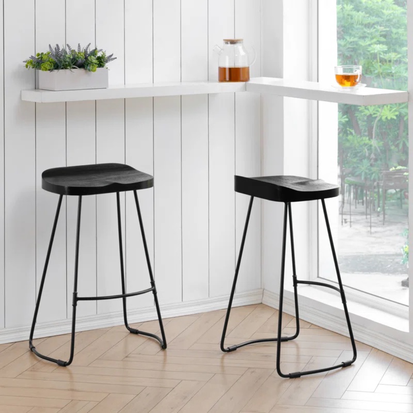 Solid wood counter stool - photo 2