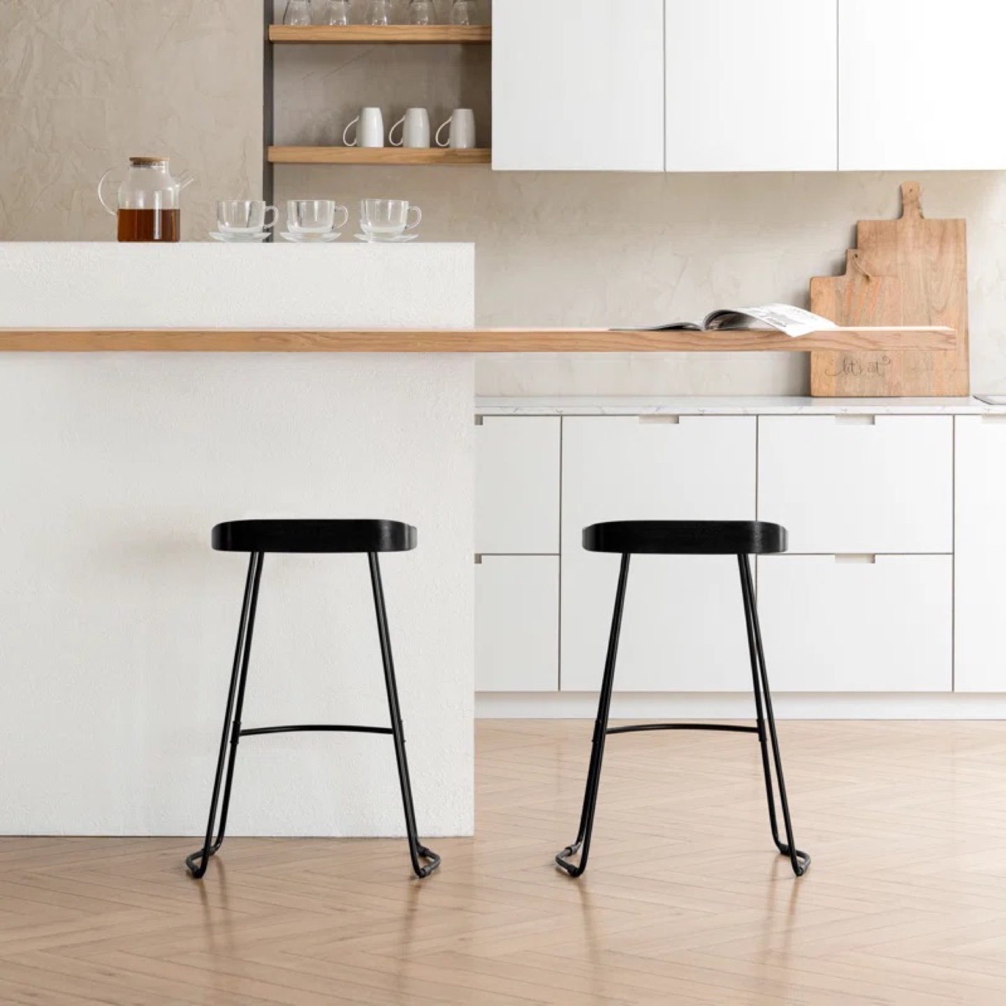 Solid wood counter stool - photo 3