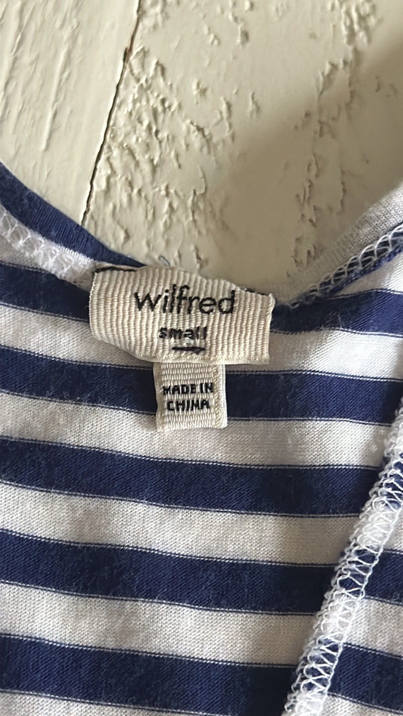 Wilfred Striped navy and white  racerback Tank Top
