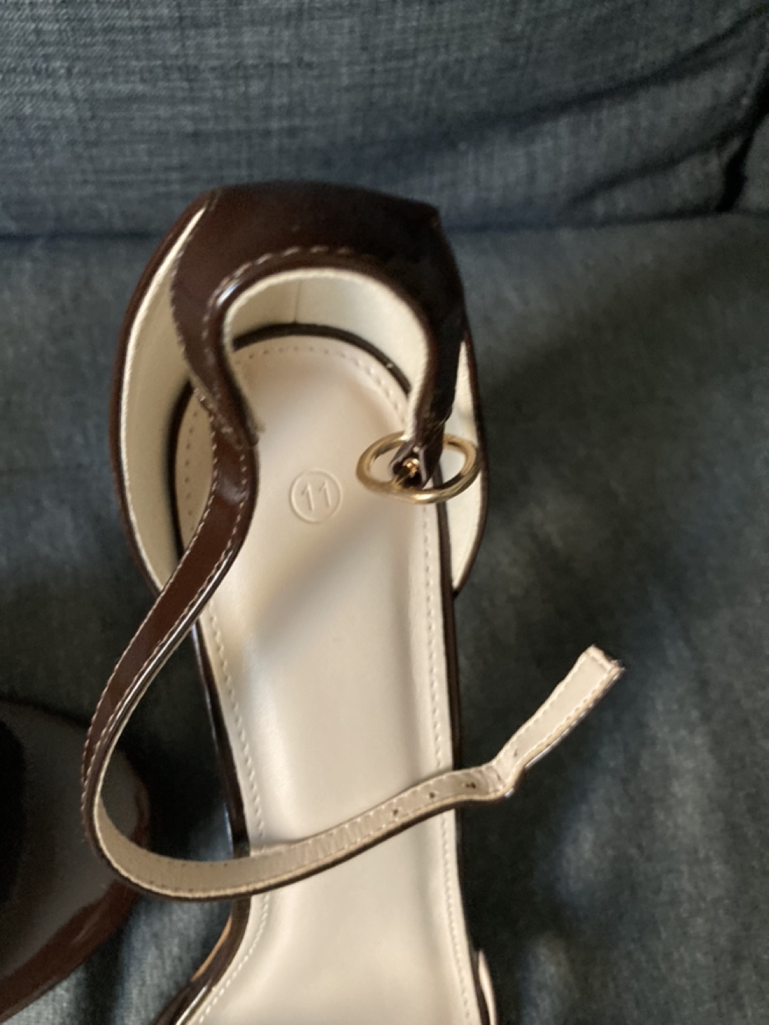 Brown Patent Bow Heels - photo 4