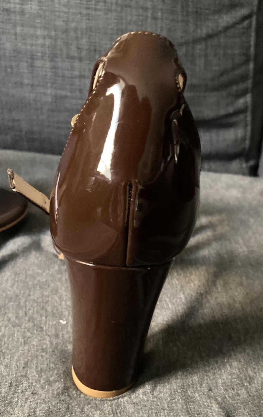 Brown Patent Bow Heels - photo 5
