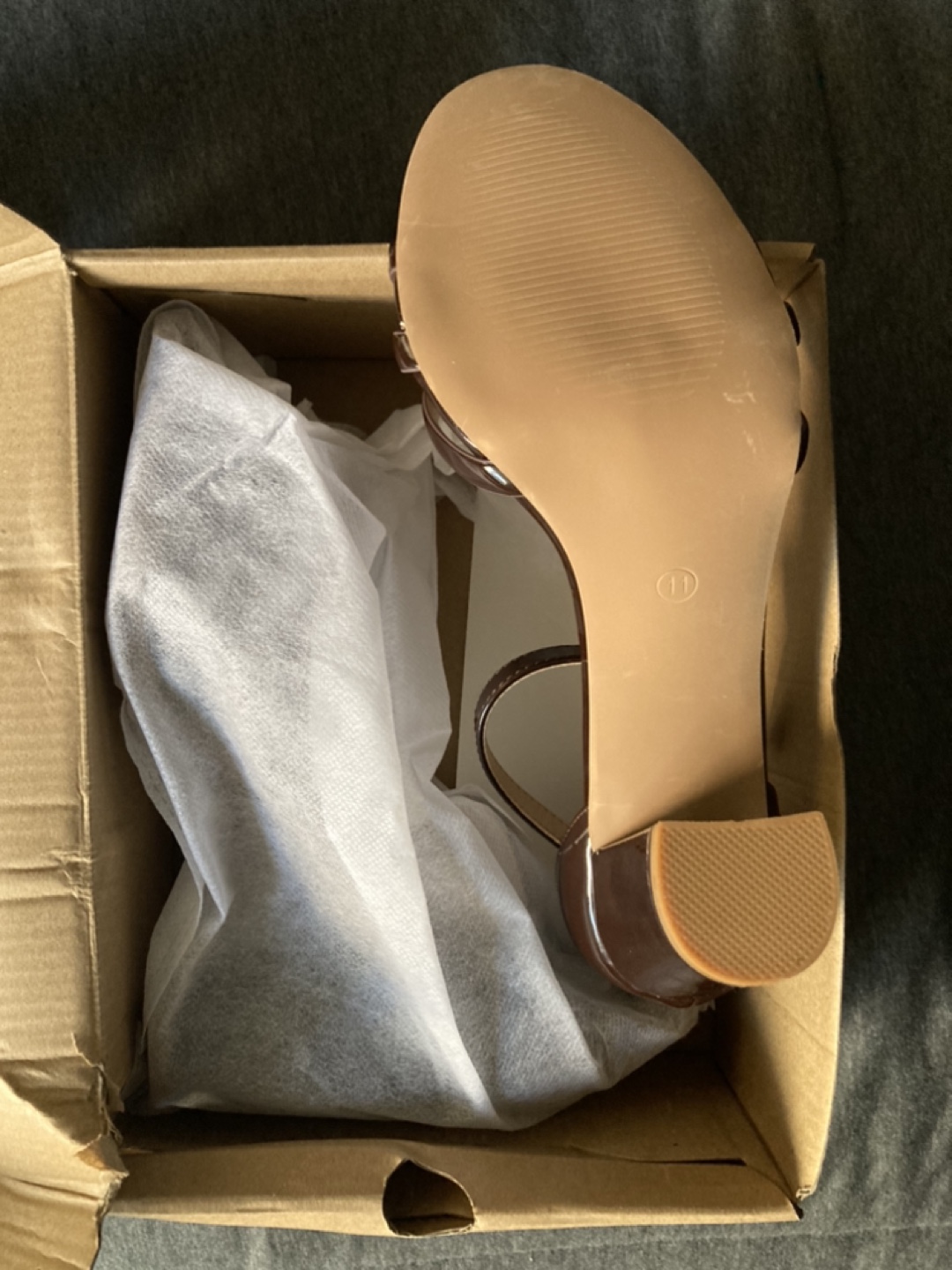 Brown Patent Bow Heels - photo 2