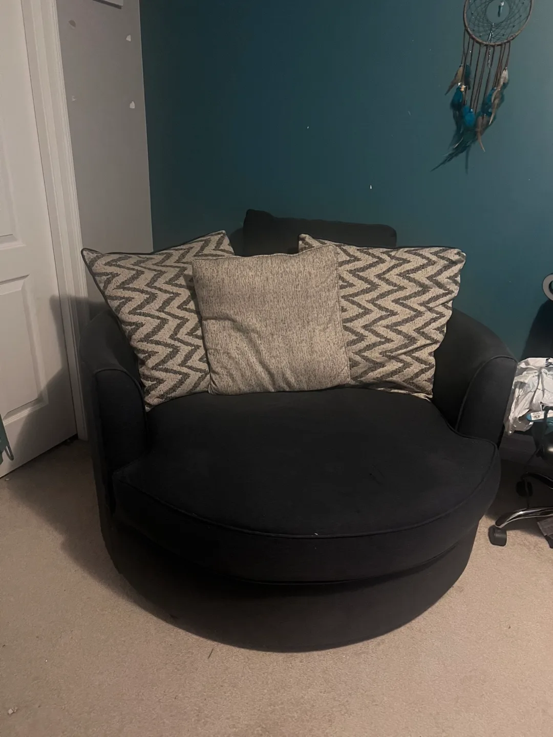 Black Swivel Armchair