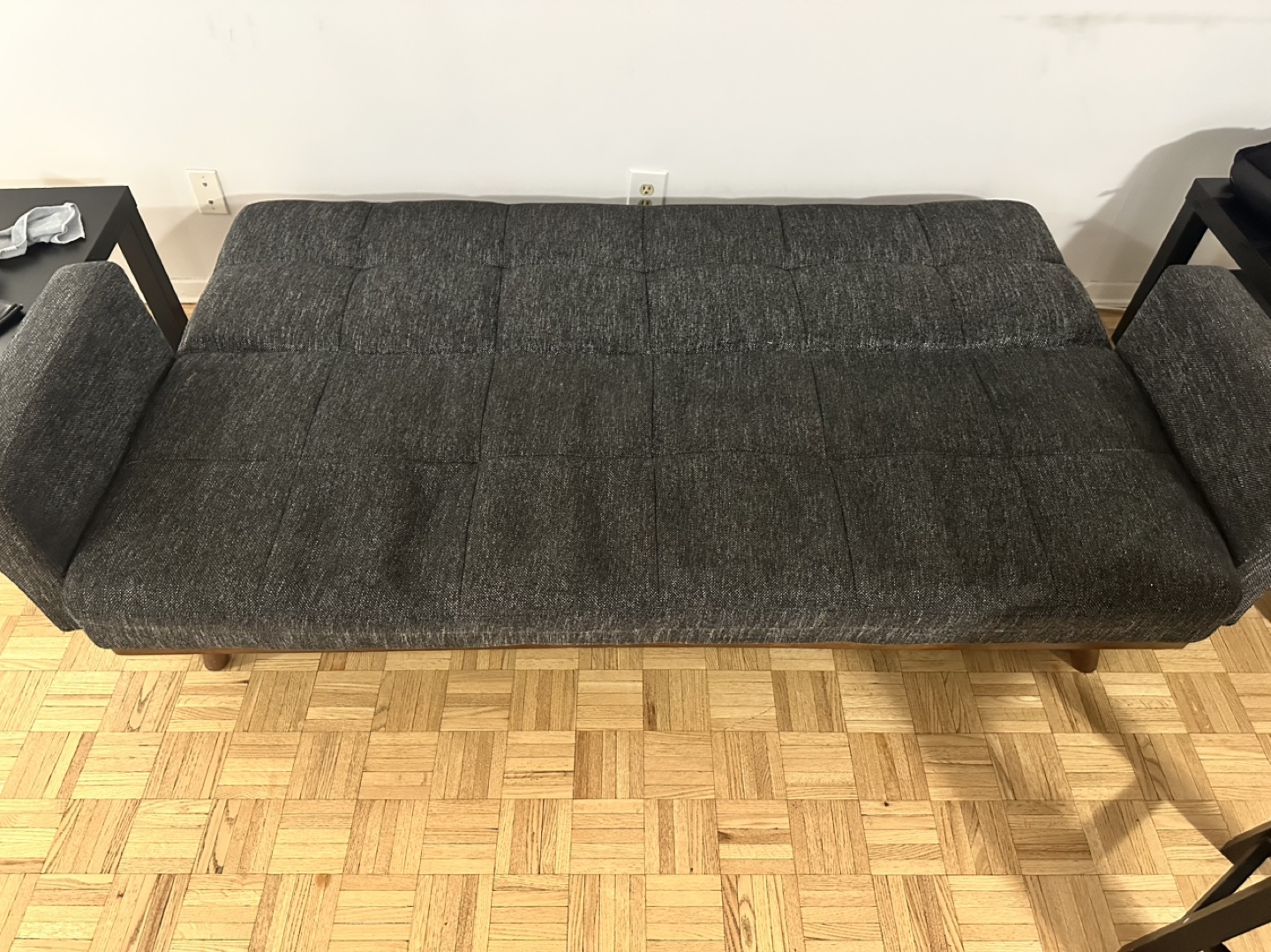 Grey Futon Sofa Bed - photo 4