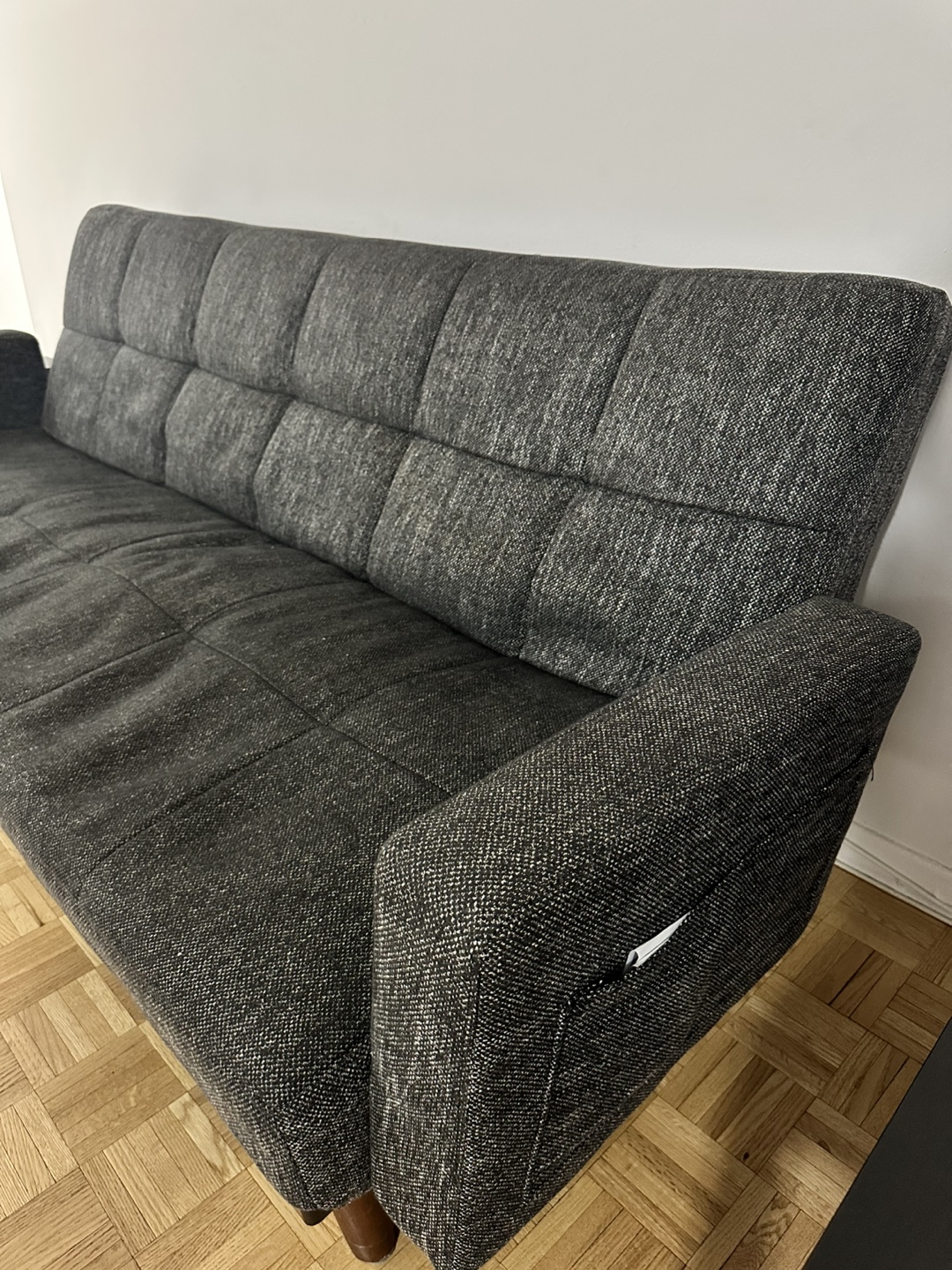 Grey Futon Sofa Bed - photo 2