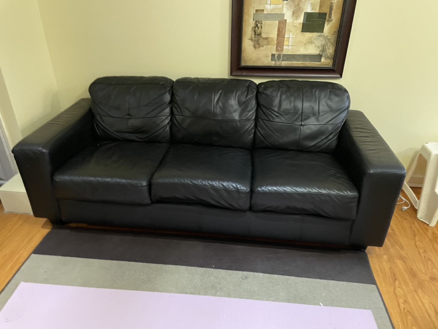 Black Leather Sofa