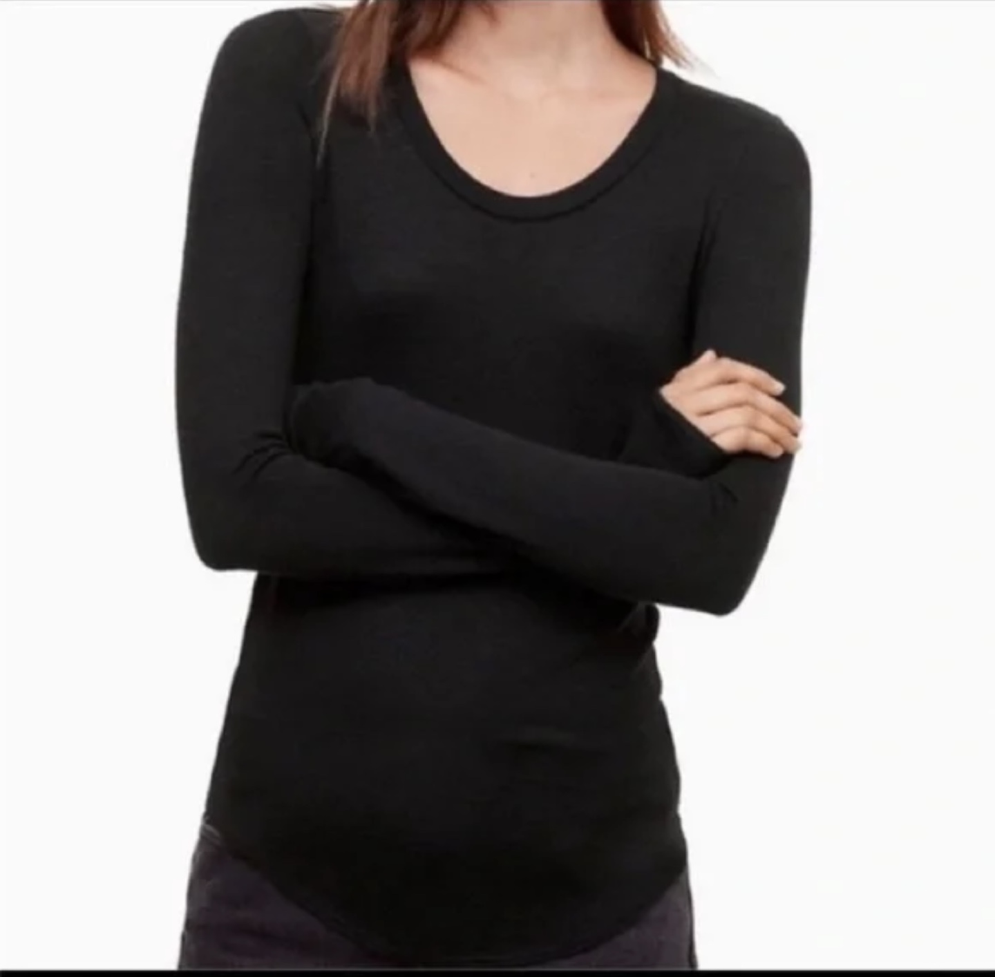 Aritzia Wilfred free Black Long Sleeve T-Shirt