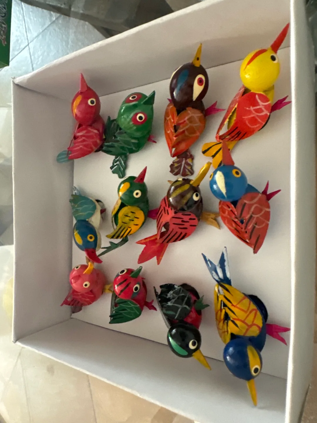 Set of 12 Handcrafted magnetic birds image indicator(2)