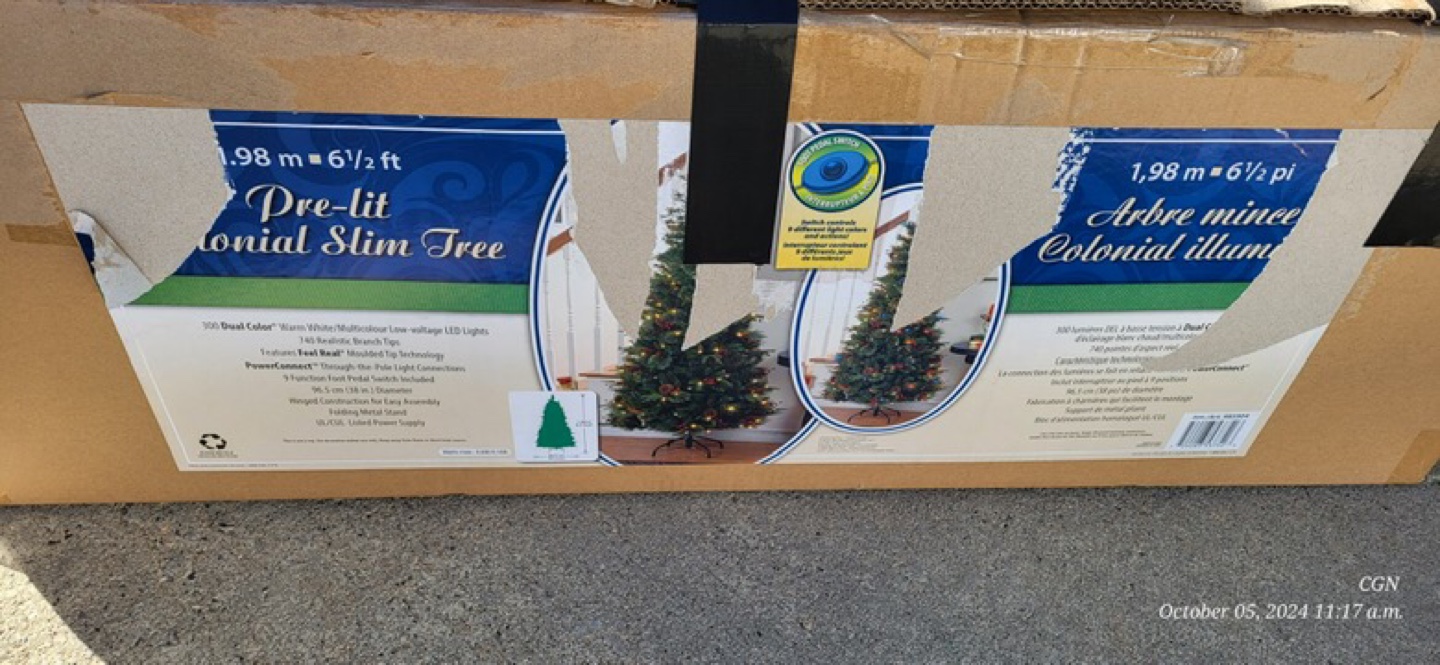Pre-lit Slim Artificial Christmas Tree