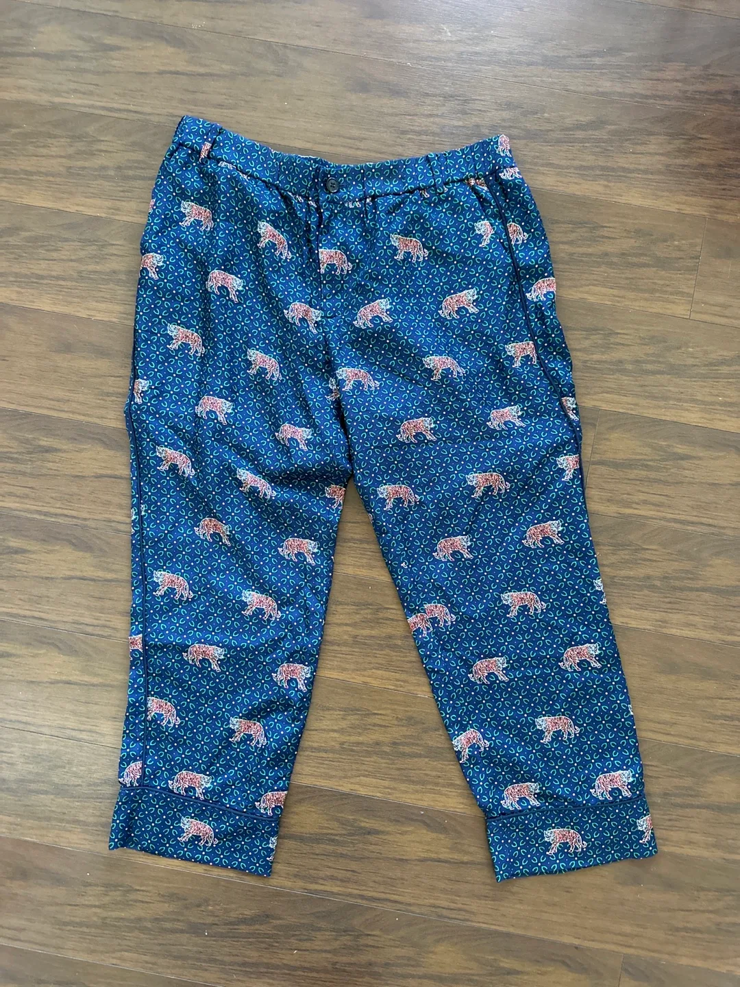J Crew Silk Tiger Print Pants thumbnail