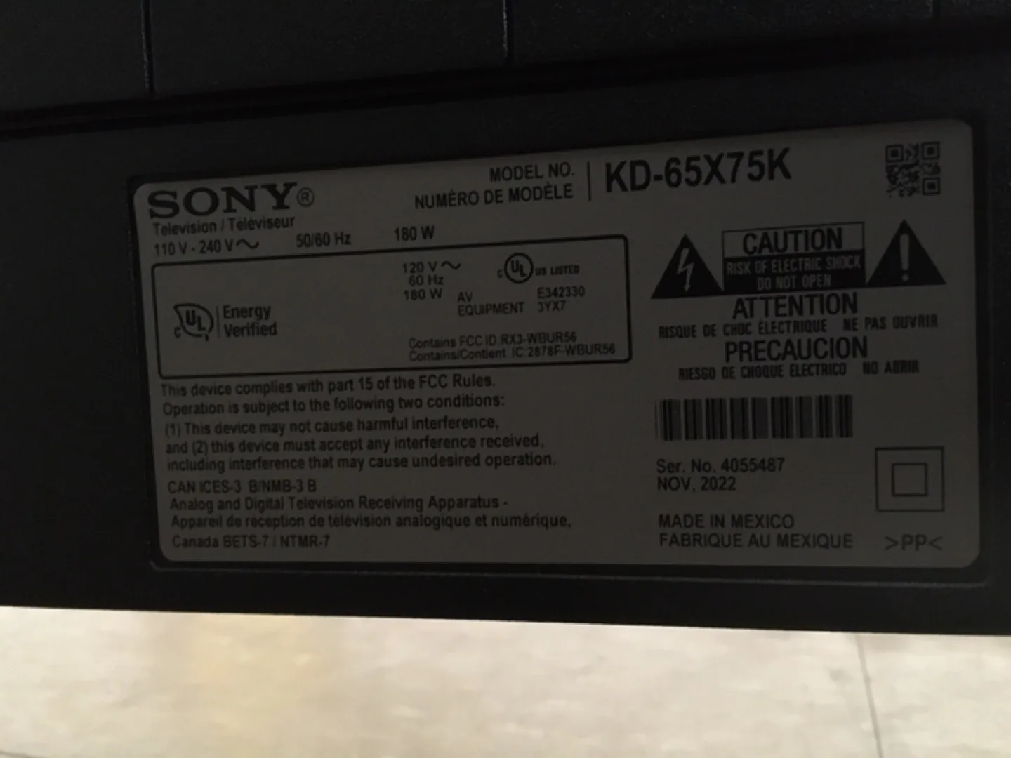 Sony 65 inch Smart TV image indicator(4)