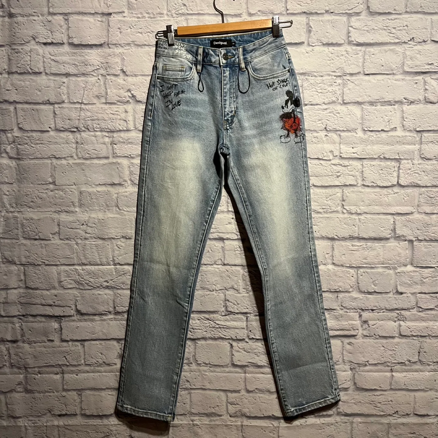 Desigual Mickey Mouse Jeans Size 34 (approximately size 2) image indicator(2)