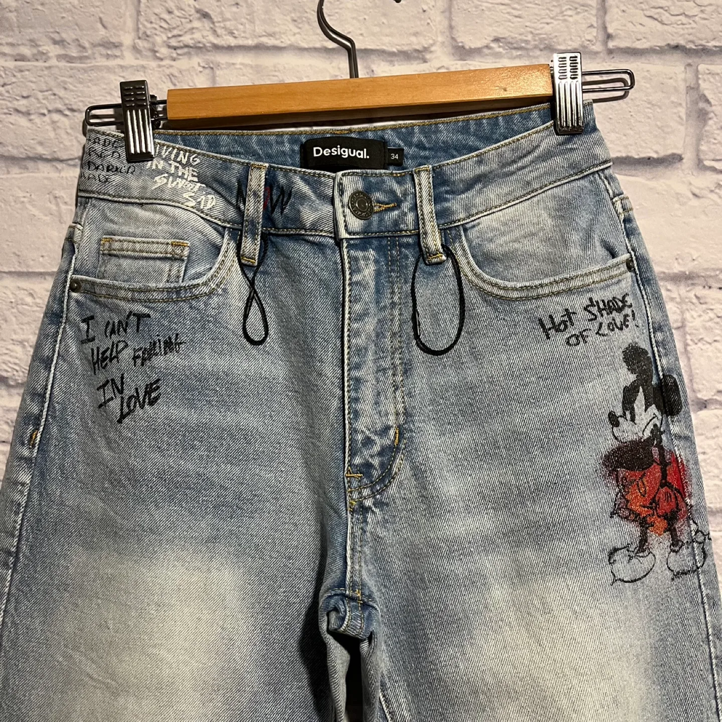 Desigual Mickey Mouse Jeans Size 34 (approximately size 2) image indicator(3)