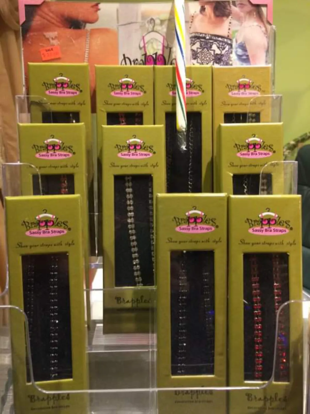 Brapples Sassy Bra Straps Diamond Rhinestone image indicator(2)