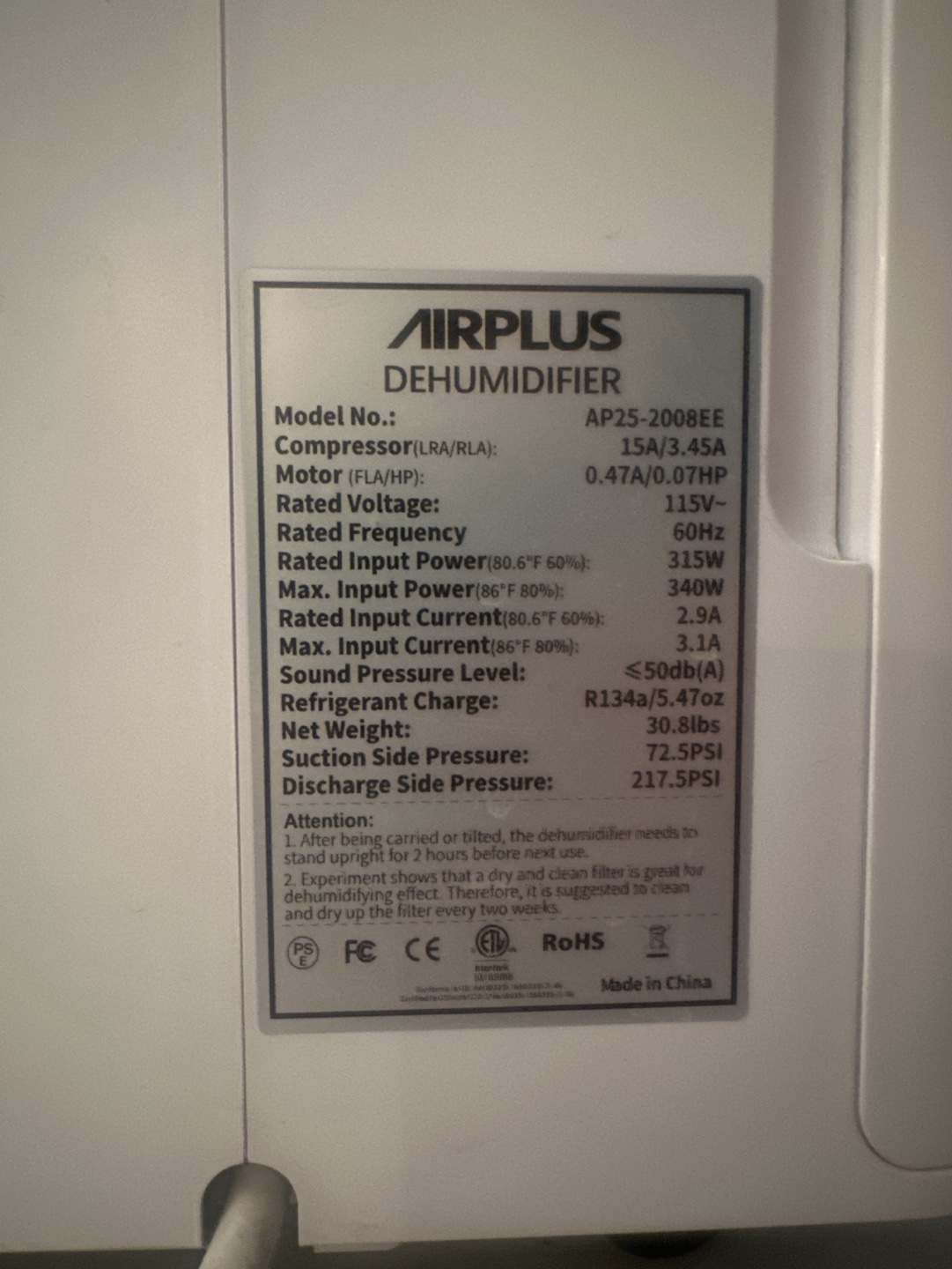 Airplus Dehumidifier - photo 3