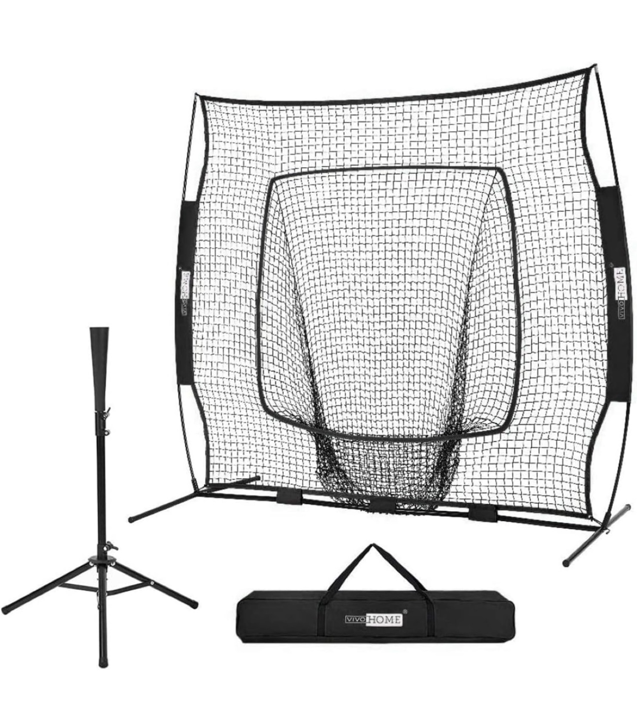 NEW 7x7 Ff Baseball Backstop Softball Practice Net with tee - photo 5
