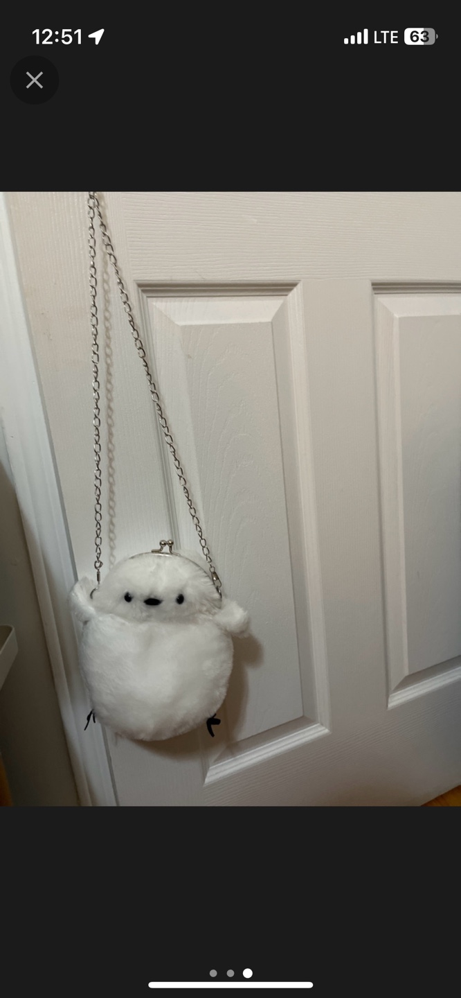 🧡Cute White Fluffy Bird Purse - photo 3