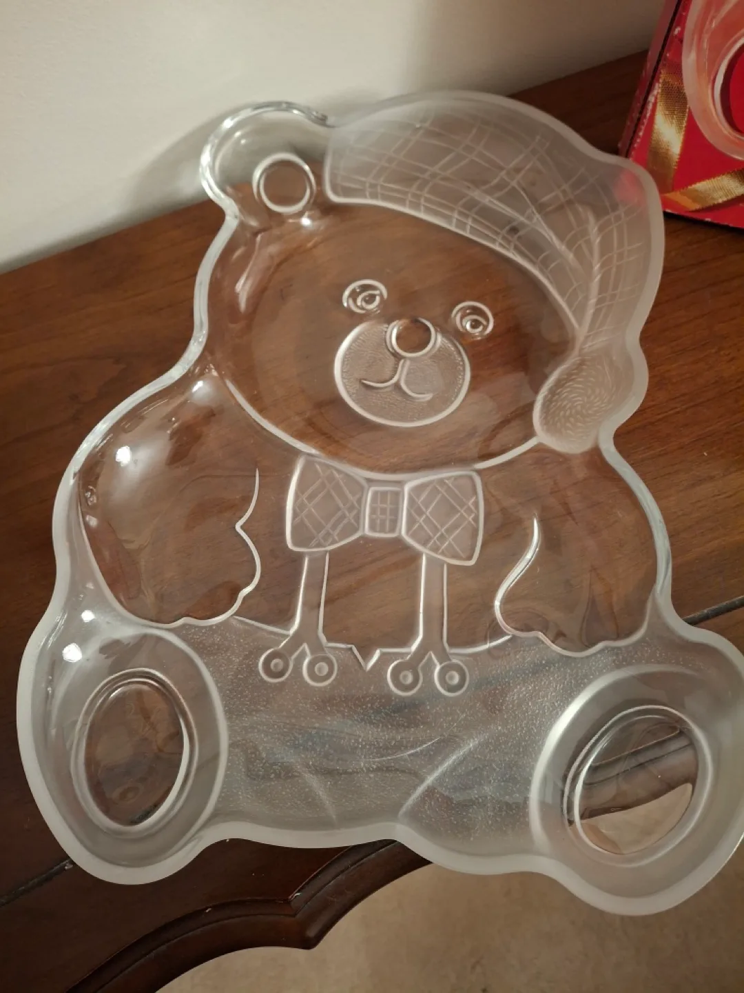 Mikasa glass holiday bear platter image indicator(2)