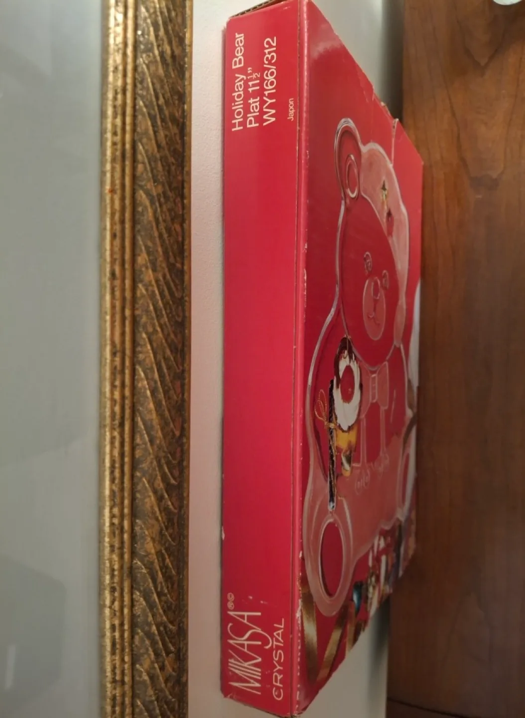 Mikasa glass holiday bear platter image indicator(3)