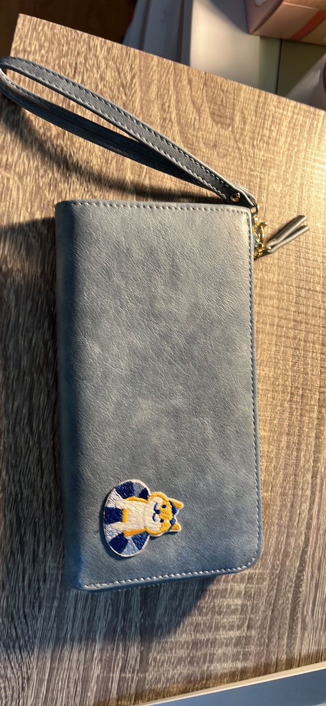 Blue Zippered Long Wallet with Shiba dog - photo 2