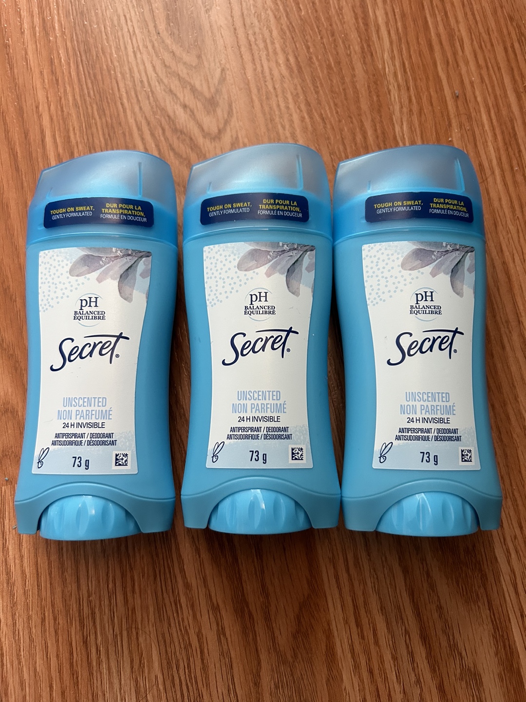 Secret Unscented Deodorant 3 Pack