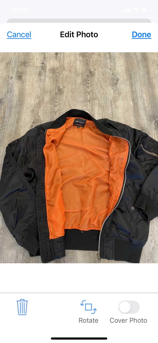 🧡Black Bomber Jacket Size M - photo 2