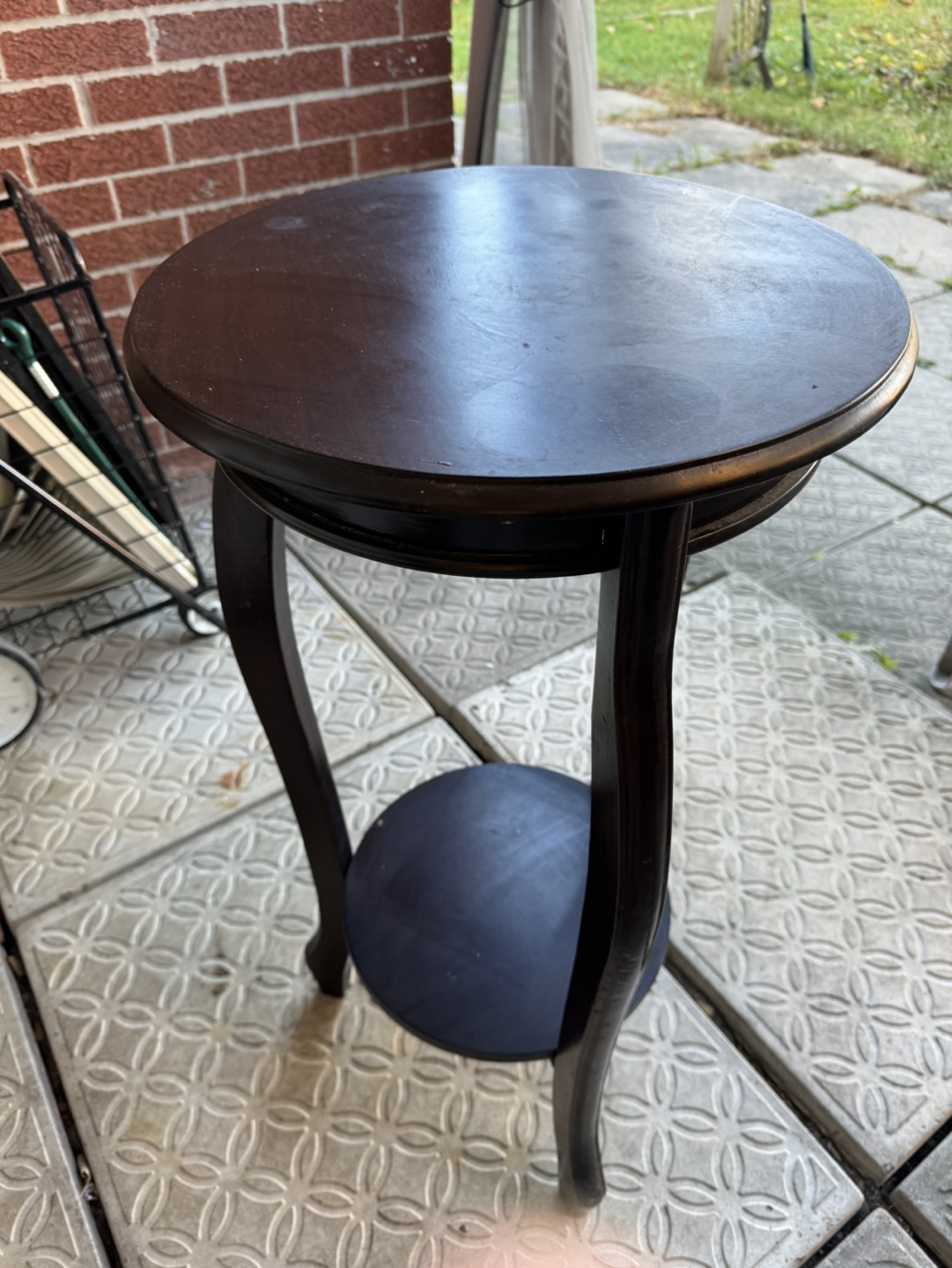 💛Small Round Wooden Accent Table