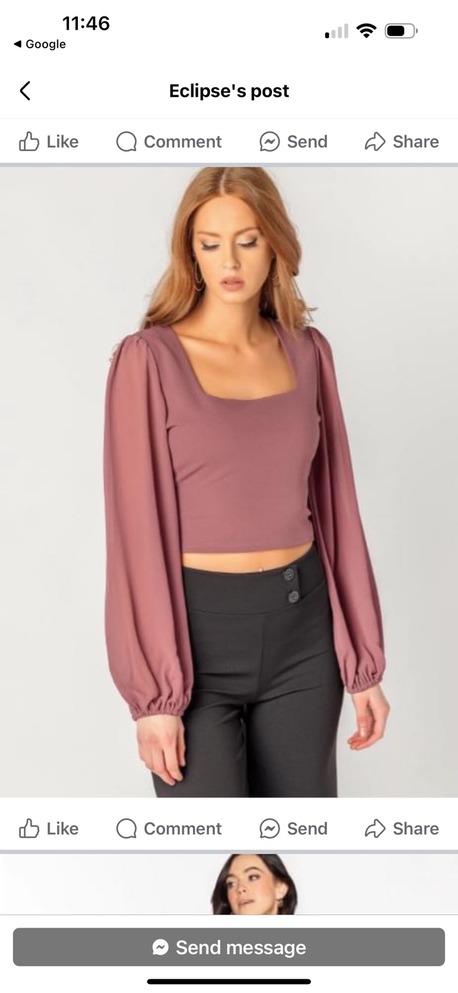 Live in the moment Pink Long Sleeve Crop Top