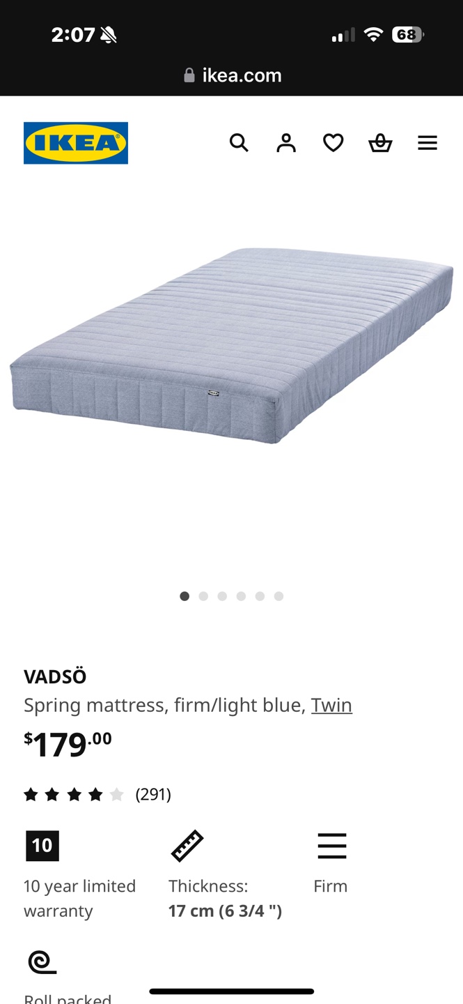 IKEA VADSO Twin Mattress - photo 5