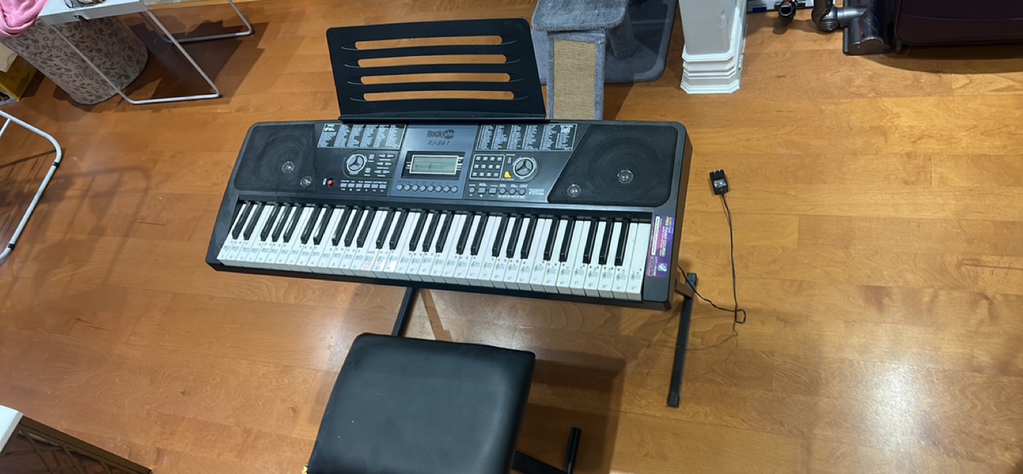 Piano with chair