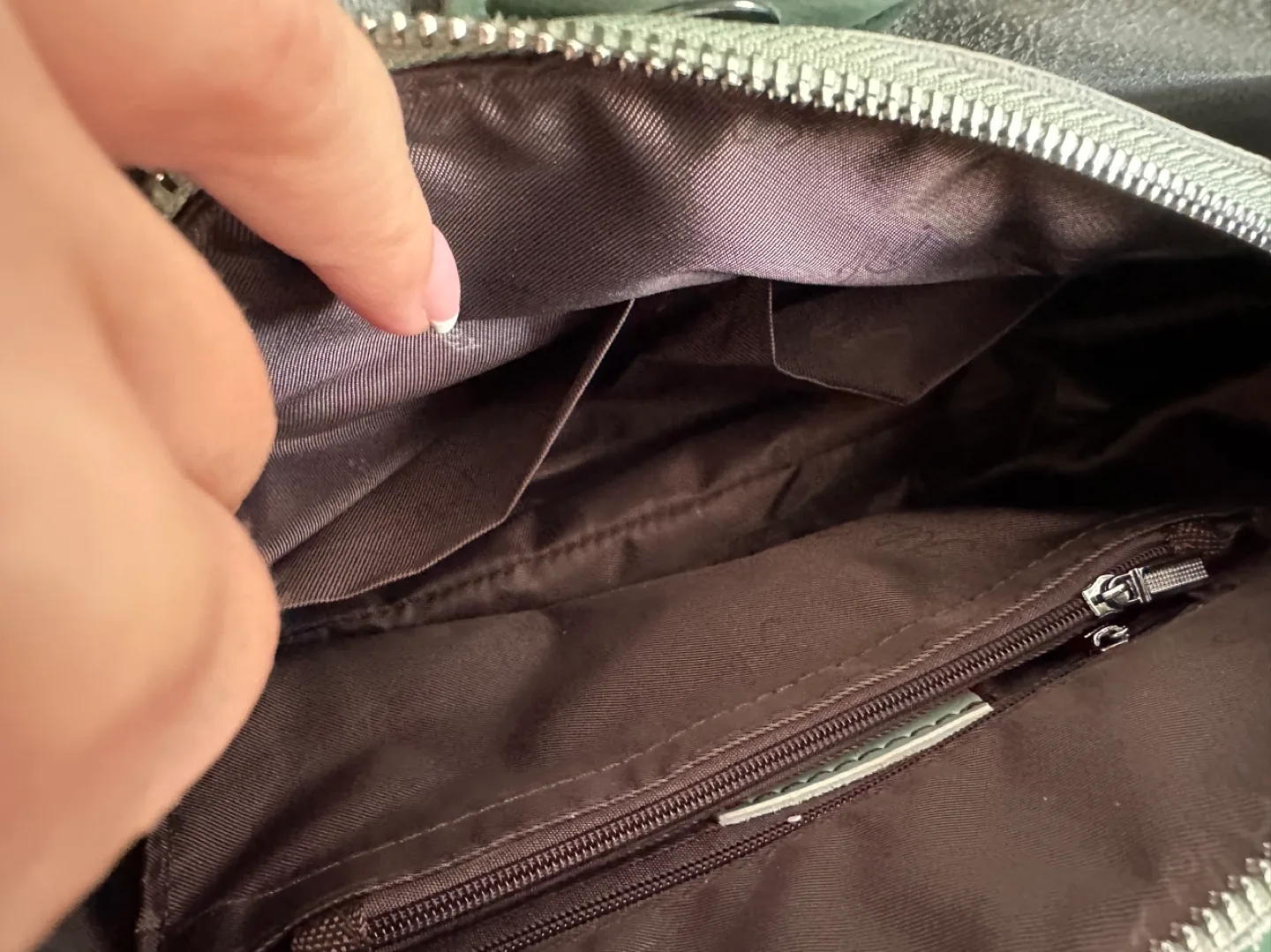 Mint Green Leather Handbag image indicator(5)