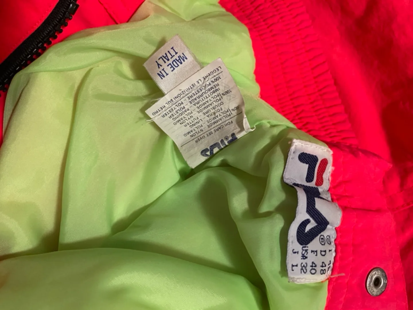 Fila Ski snow Pants neon red retro vintage Sz M 。🧡 image indicator(2)