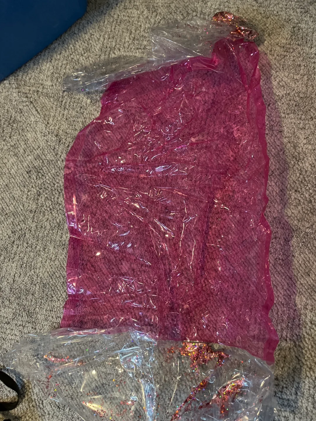 Pink and clear plastic water hammock thumbnail