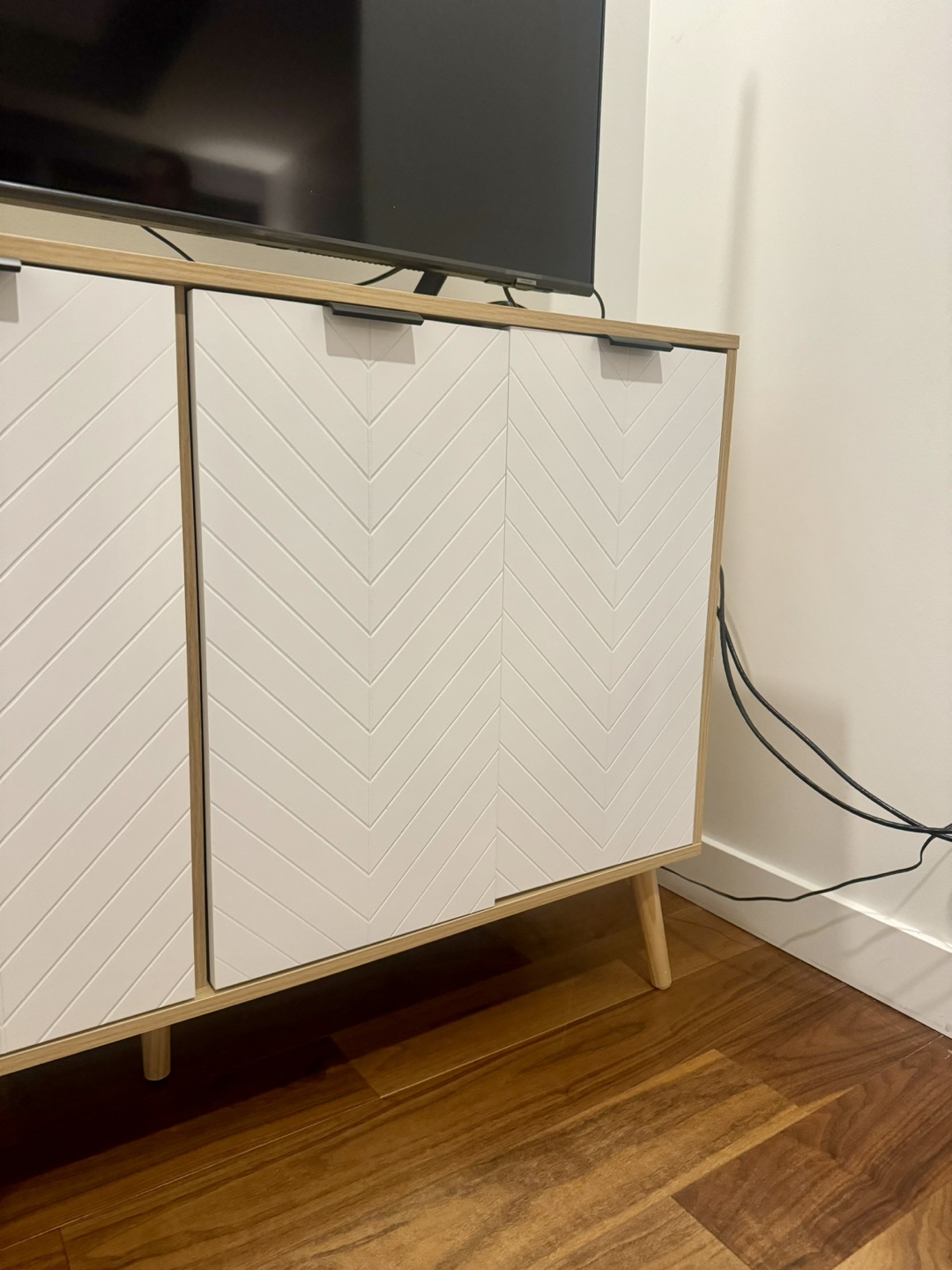 White & Wood 4 Door Cabinet - photo 4