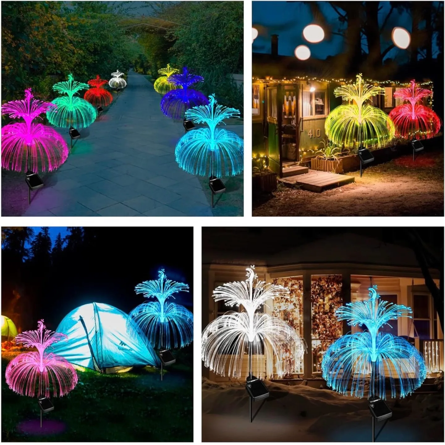 Solar Powered 7 Colour Changing Outdoor Garden Lights image indicator(6)