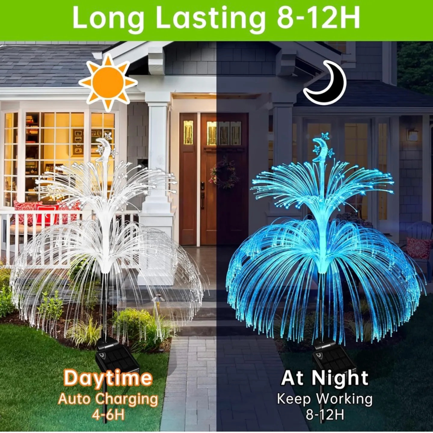 Solar Powered 7 Colour Changing Outdoor Garden Lights image indicator(7)