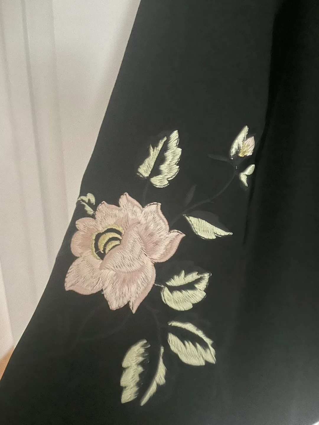 Black Blazer with Floral Embroidery image indicator(2)