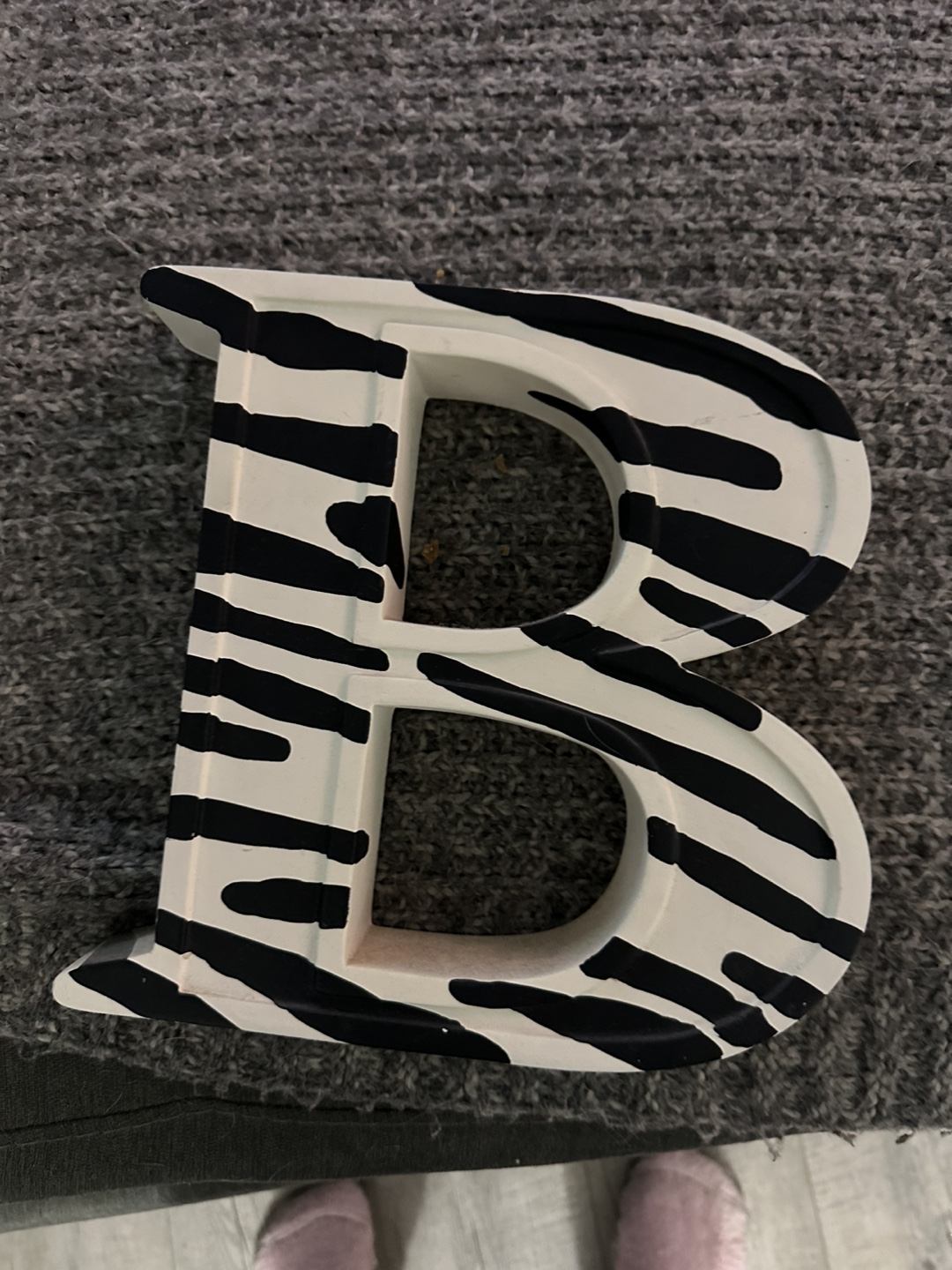 Zebra Print Letter B