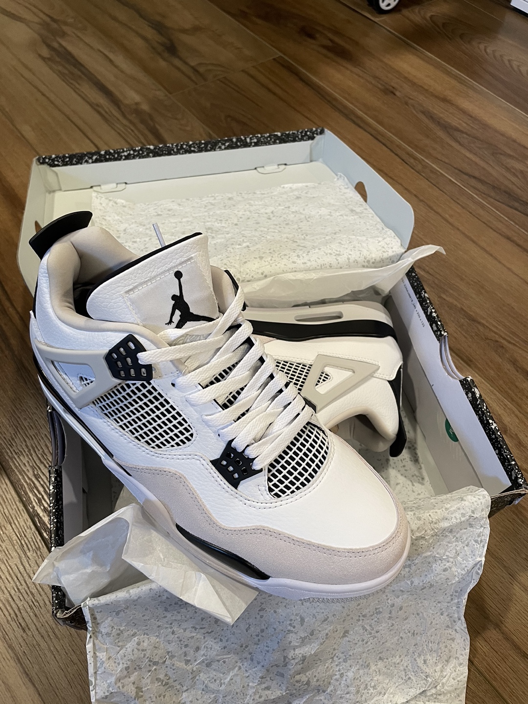 Air Jordan 4 Retro 'Shimmer' military black - photo 2