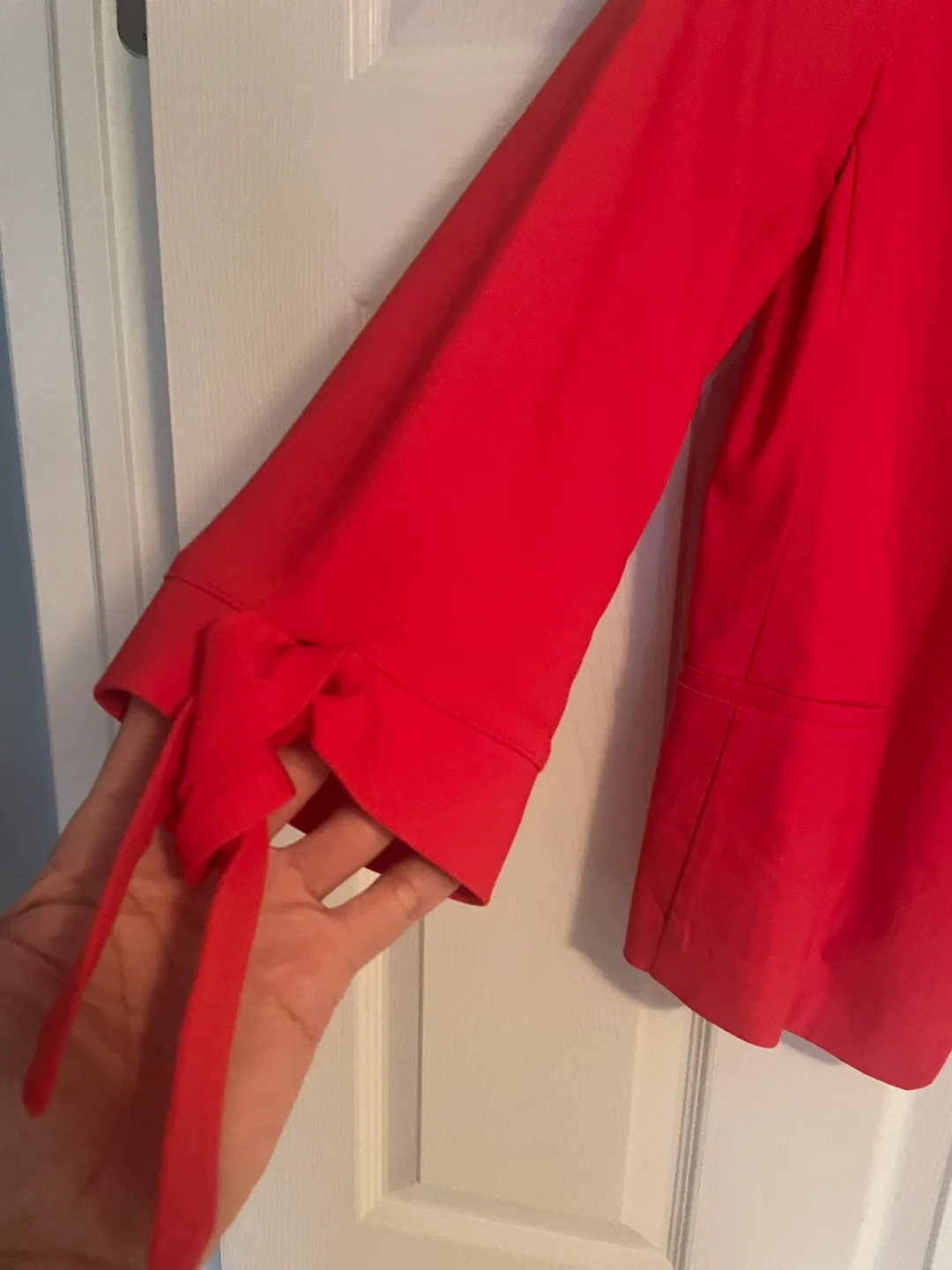 Red Blazer with Tie Sleeves image indicator(2)