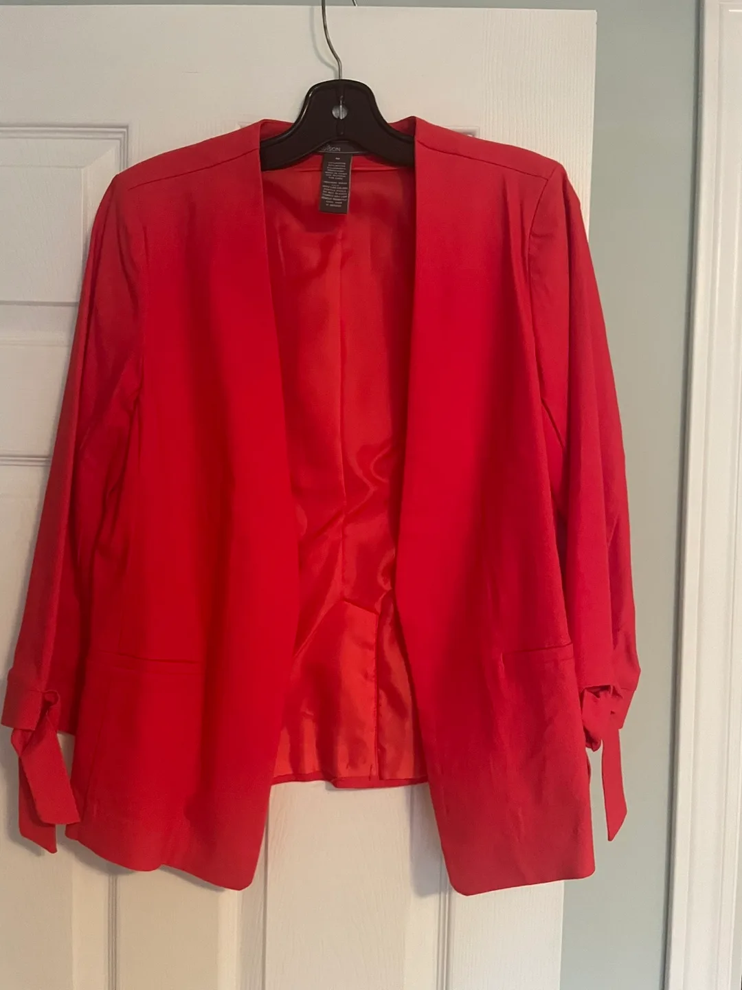 Red Blazer with Tie Sleeves image indicator(3)