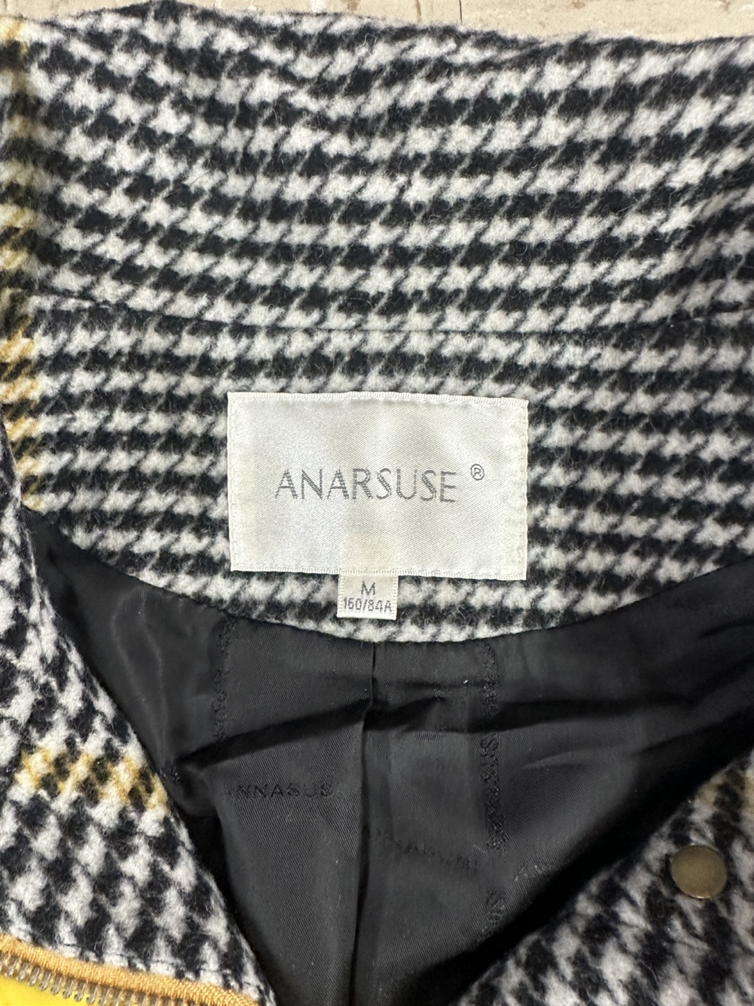 Anasuze Black and Yellow Plaid Coat - photo 2