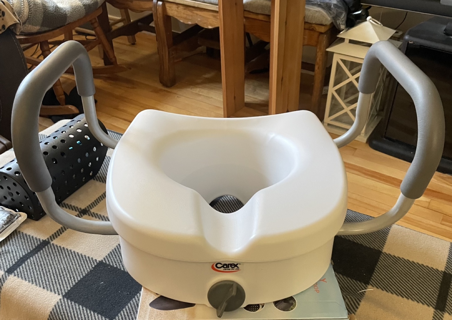 Carex E-Z Lock Raised Toilet Seat with Handles