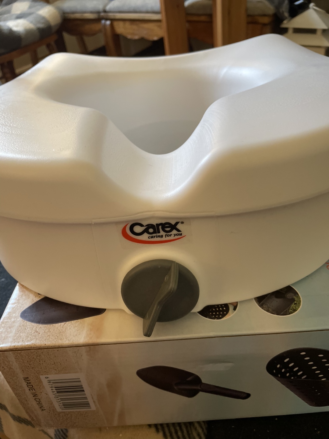 Carex E-Z Lock Raised Toilet Seat with Handles - photo 3