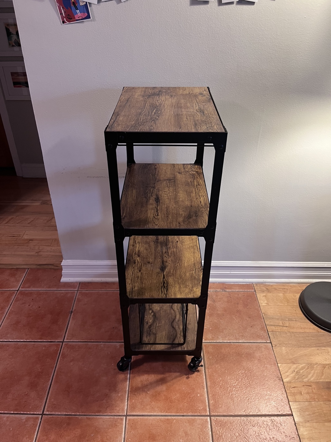 Rolling Bar Cart with Wine Rack - photo 5
